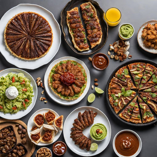 R8 8-10人精選Party Room到會套餐丨墨西哥片配肉醬及牛油果醬、BBQ醬燒雞翼 、焦糖核桃朱古⼒撻 (含堅果)