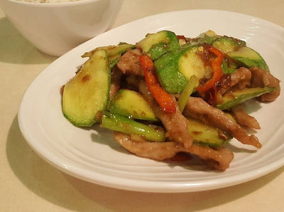 XO醬翠玉瓜炒豬頸肉 - Katering 點點到會