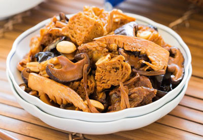 Braised Wheat Gluten with Mushrooms 四喜烤麩 1KG - Katering 點點到會