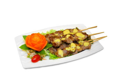 Combination of Satay Sticks ( Pork & Chicken) 沙嗲串燒雙拼 (豬頸肉和雞) - Katering 點點到會