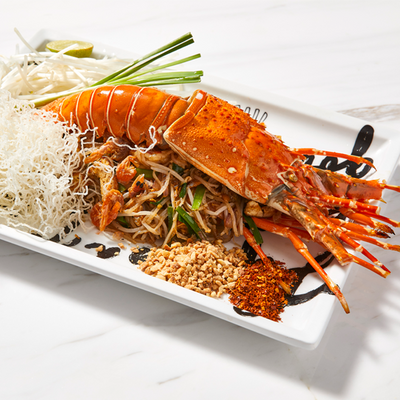 010P 泰式原隻龍蝦炒金邊粉 LOBSTER PHAD THAI 2人份量