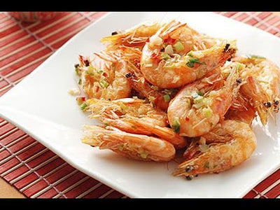 Crispy Prawns with Chili and Salt 鹽酥蝦 12pcs - Katering 點點到會