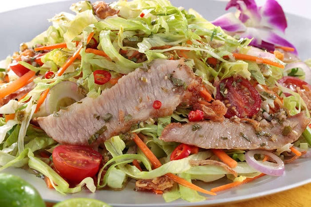 Marinated Pork Jowl Salad with Lime and Thai Herb Dressing 泰式醃豬頸肉沙律 2lbs - Katering 點點到會