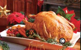 (C) Roast French Baby Turkey with Chestnut Filling & tradItional TrImmings (3-4kg）serves approx 6 person 燒法國BB火雞釀栗子餡料伴紅莓渒(3-4公斤）約6人份量