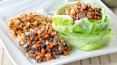 Minced Pork with Lettuce 香葉肉碎生菜包 - Katering 點點到會